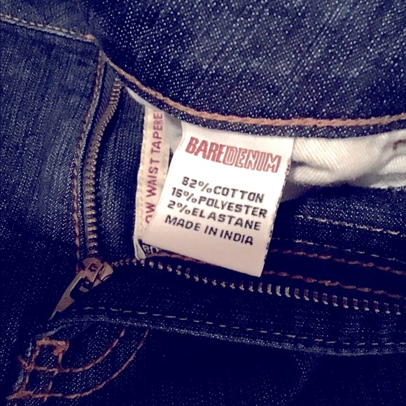 NWOT Bare Denim Low Waist Tapered Fit Jeans - Picture 7 of 11